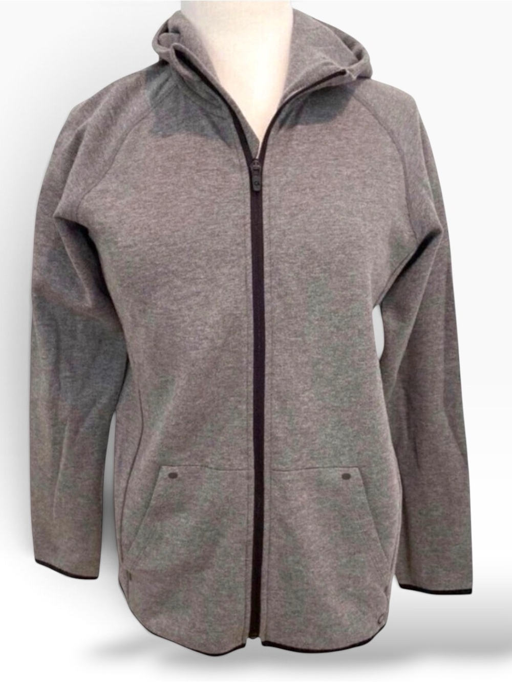 GapFit Gray Unisex Zip-Up Hoodie Jacket With Pockets - Size XXL youth or small